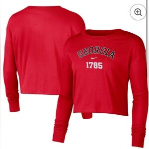 NWOT Georgia Bulldogs Nike Women's Est. Cropped Long Sleeve T-Shirt - Small